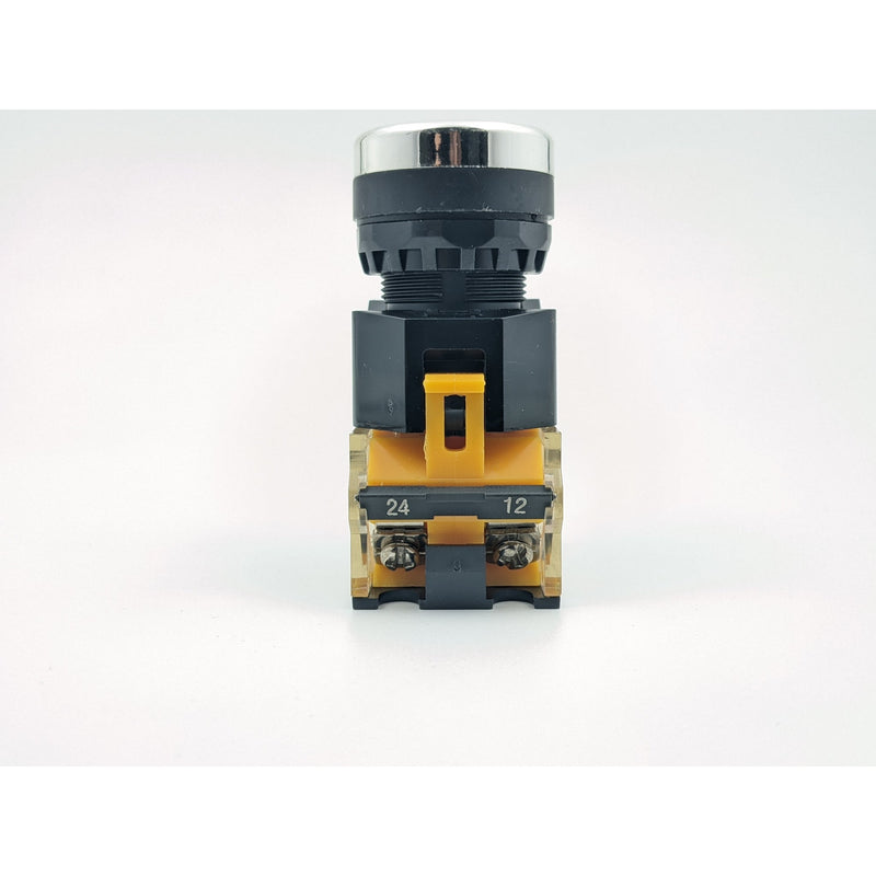 Push Button Green LA 38 | Self Locking | Dia 22 mm | 10 Amp | Imported