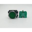Push Button Single Green | With base | LAY 5 | Dia 22 mm | Imported