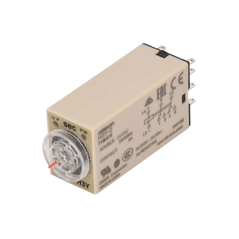Solid State Timer H3Y-2 | Output 250 VAC | Input 24 VDC | 5 Amp | Imported