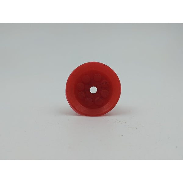Red Colour Washer Small | Top Outer Dia 27 mm | Bottom Outer Dia 14 mm | Height 16 mm | Nozzle Dia 9 mm | Imported