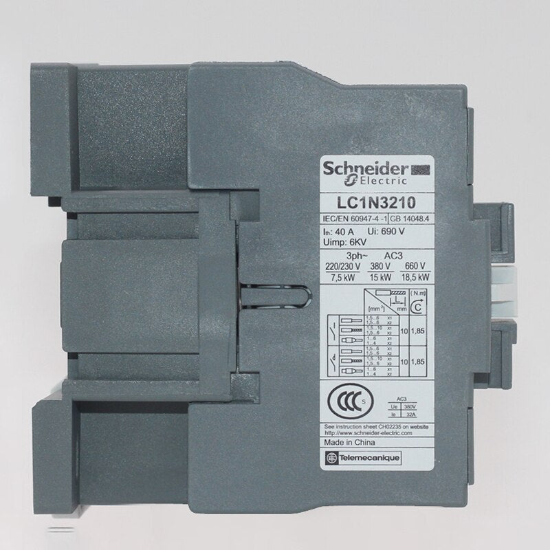 Contactor 32 Amp  LC1-E 32 10 | 32 Amp | 220 VAC | 3 NO | Schneider