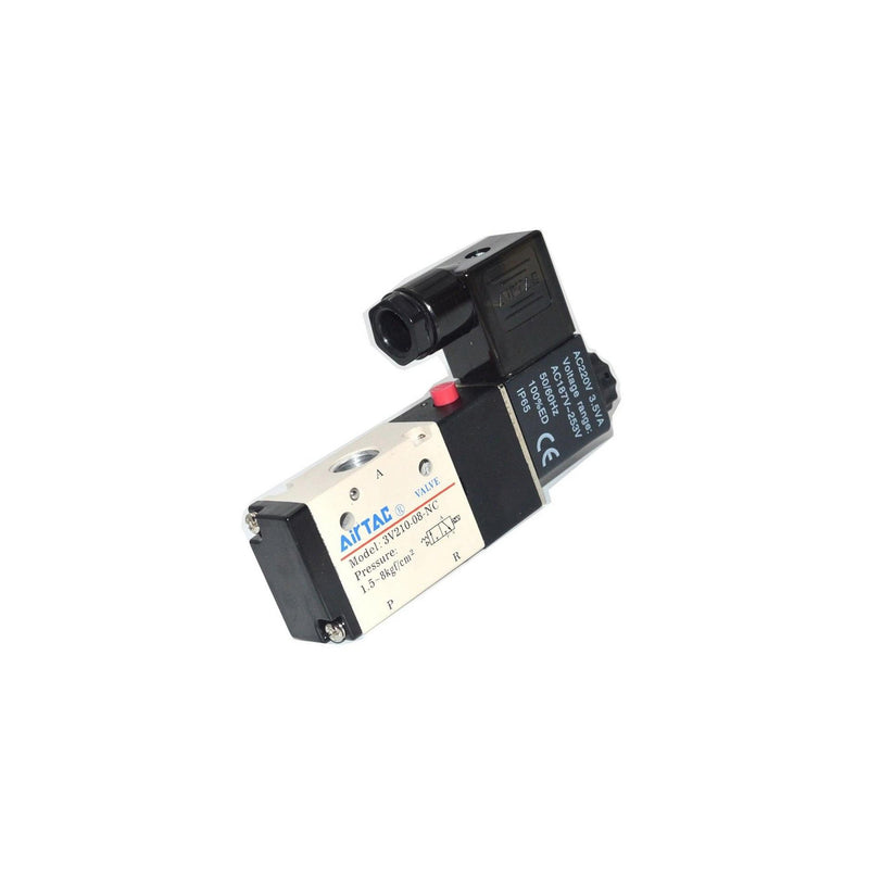 Solenoid Valve | 3V210-08-NC | 220VAC | Working Pressure 0.15 to 0.8 Mpa | AirTac