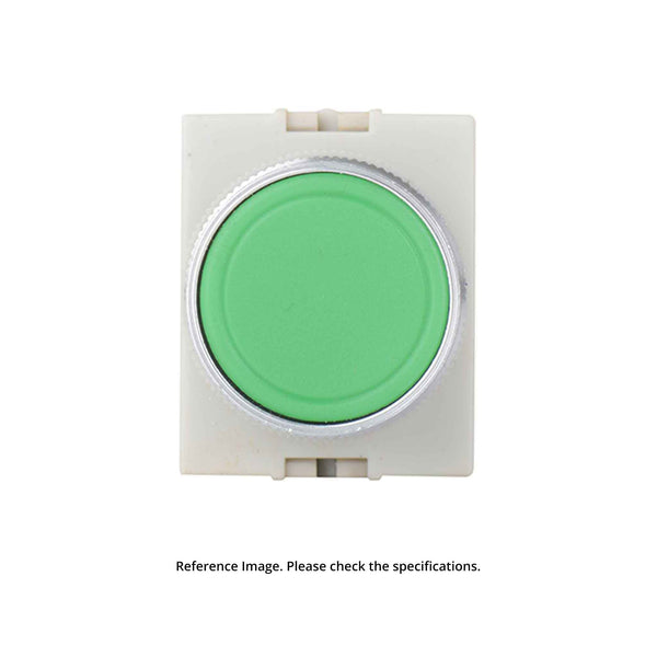Push Button Single Green | 24 VDC 220 VAC | 8 Pin (2 NO+2 NC) | 16 mm | Imported