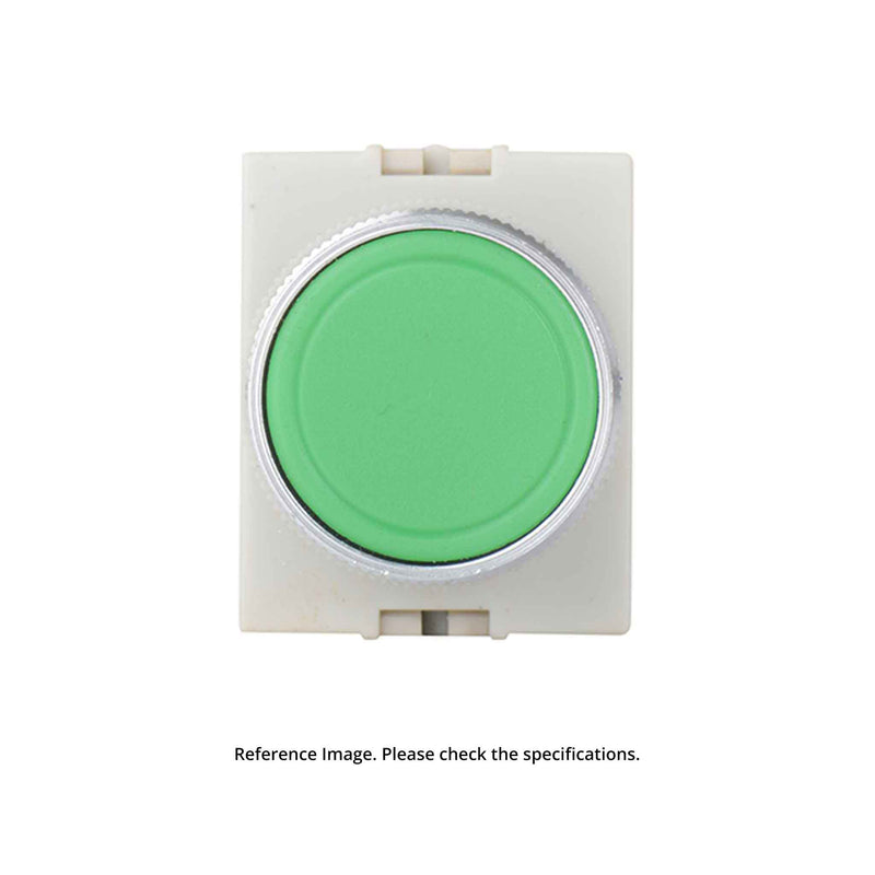 Push Button Green LA 38 | Push to Break | Dia 22 mm | 10 Amp | Imported