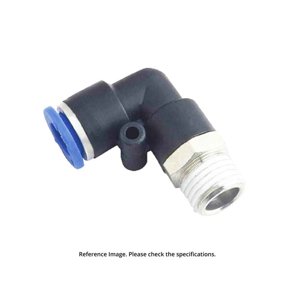 Male Elbow Pipe Connector | Tube Outer Dia 8 mm | G Thread 1/4 Inch | Imported