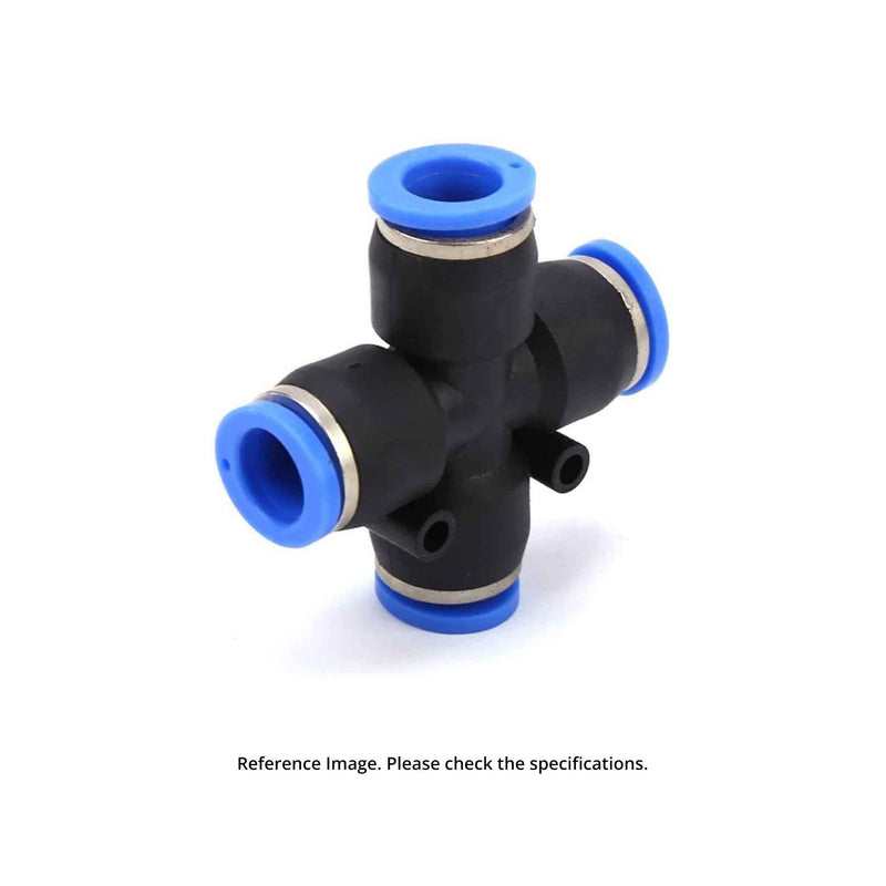 Union Cross Pipe Connector | Tube Outer Dia 8 mm | Imported
